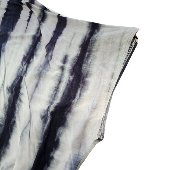 Audrey 3+1 Women's Tie Dye Boho Oversized Top Dress worn and a cross front O/S - Picture 3 of 8